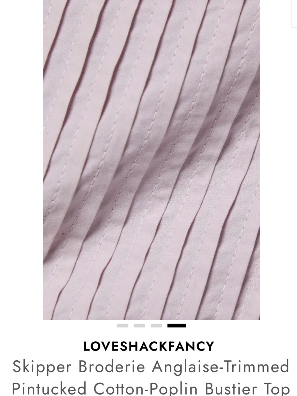 LoveShackFancy Lavender Eyelet-Trim Blouse - Picture 3 of 8